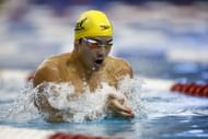 Destin Lasco who represented the USA at the 2023 World Championships in Japan will also compete at the Pac-12 Men's Swimming Championships for the Bears. (Photo by Jared C. Tilton/Getty Images)